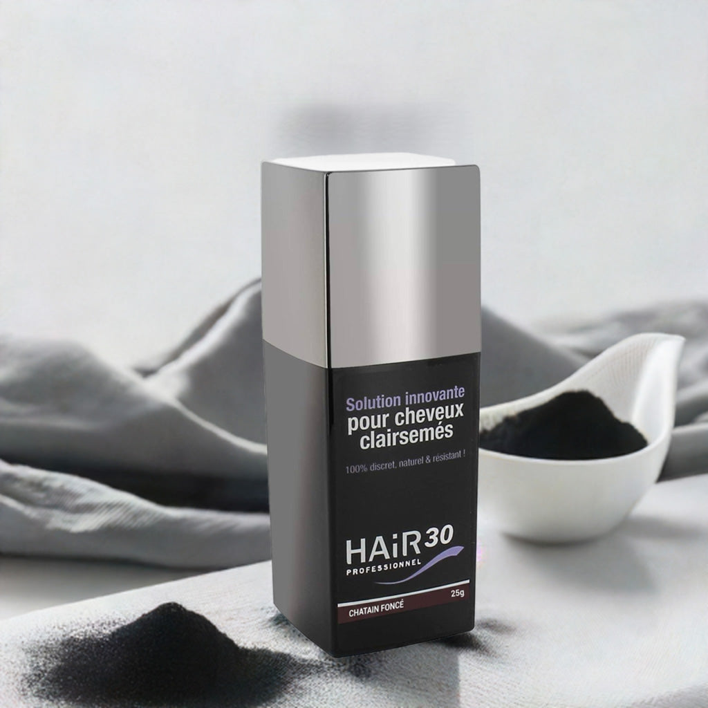 Hair30 Poudre Capillaire Châtain Foncé, sans parfum ni alcool