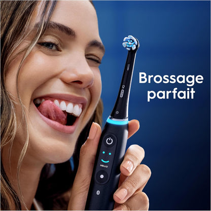 Oral-B iO Radiant White - 8 Brossettes Noires - 24 mois