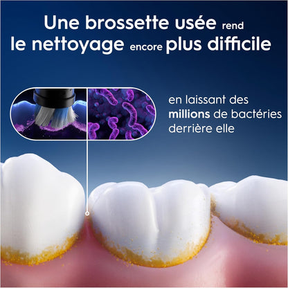 Oral-B iO Radiant White - 8 Brossettes Noires - 24 mois