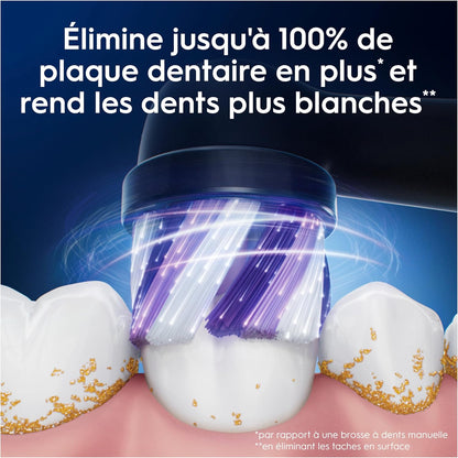 Oral-B iO Radiant White - 8 Brossettes Noires - 24 mois