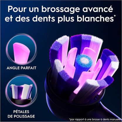 Oral-B iO Radiant White - 8 Brossettes Noires - 24 mois