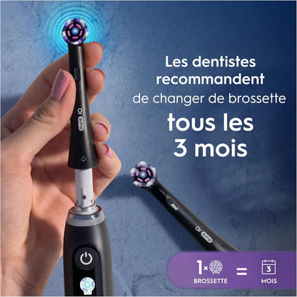 Oral-B iO Radiant White - 8 Brossettes Noires - 24 mois