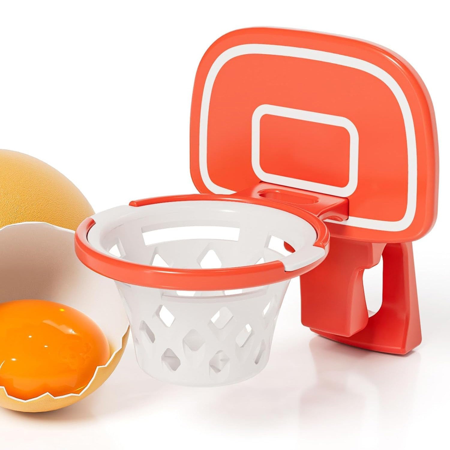 Séparateur d'œuf ludique en forme de panier de basket