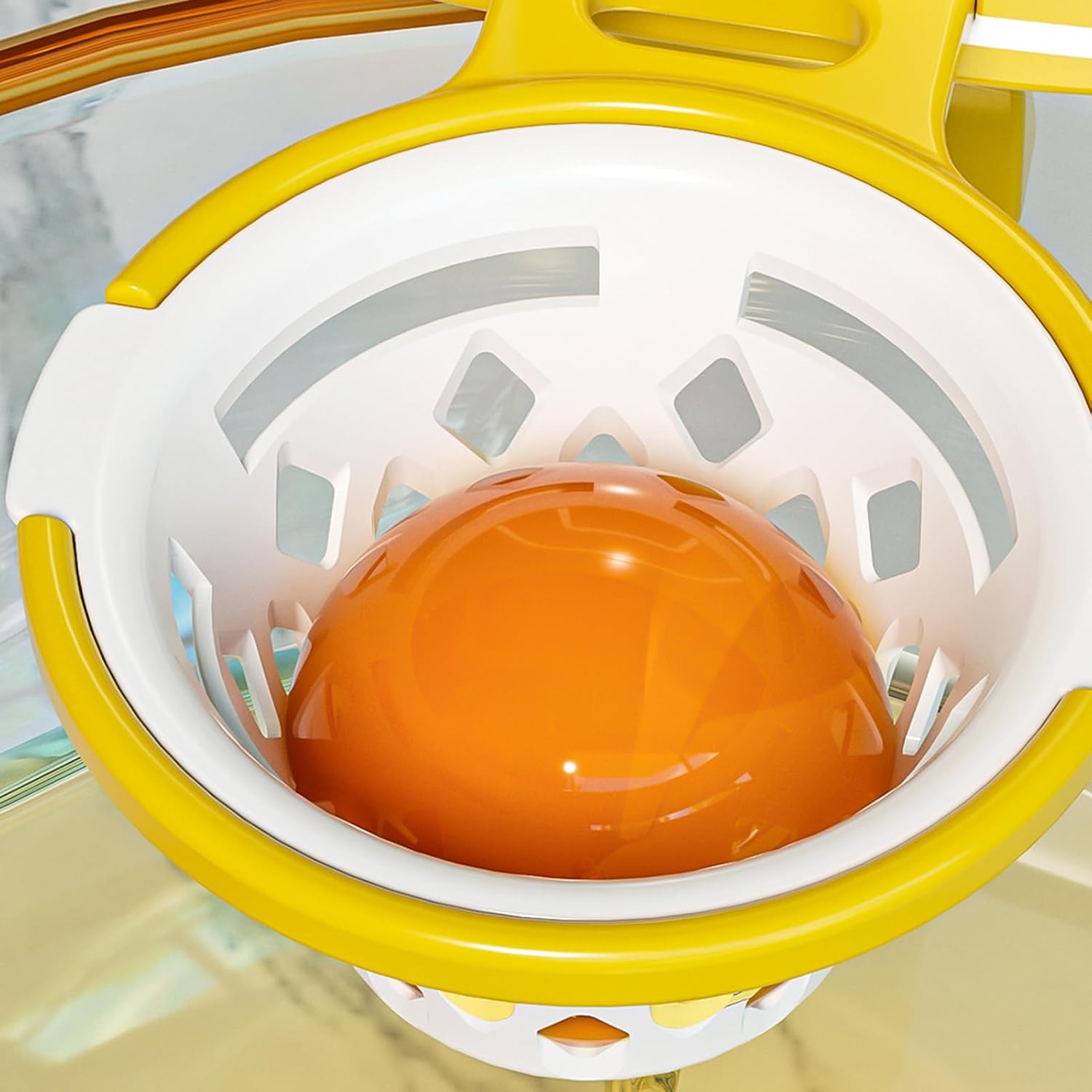 Séparateur d'œuf ludique en forme de panier de basket