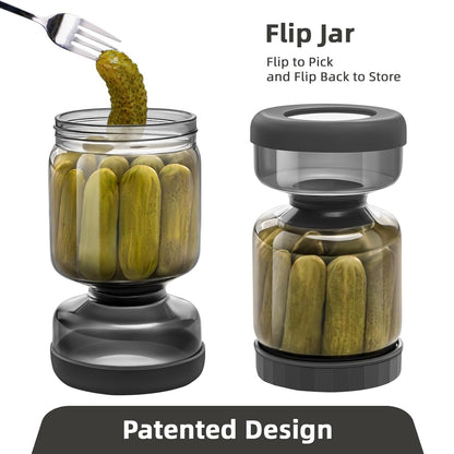 Bocal à condiments en verre avec séparateur de vinaigre 1 Litre