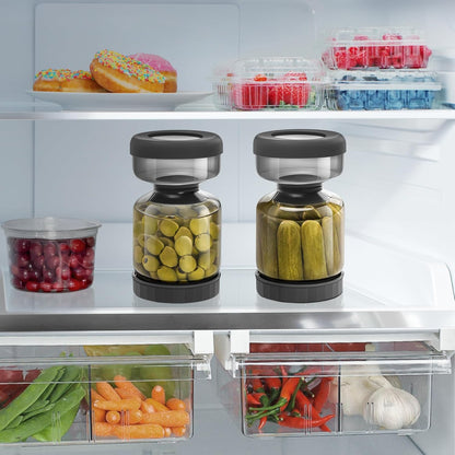 Bocal à condiments en verre avec séparateur de vinaigre 1 Litre