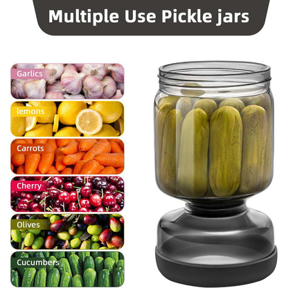 Bocal à condiments en verre avec séparateur de vinaigre 1 Litre