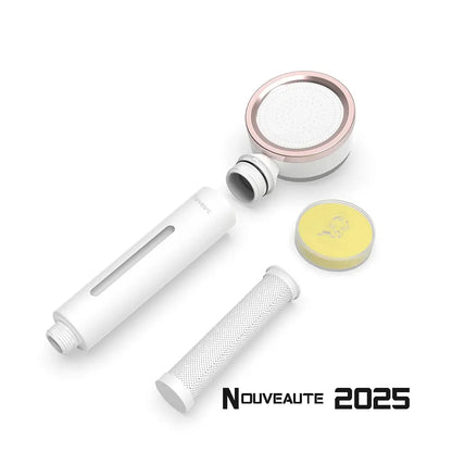 Pommeau Douche Anti-Calcaire Adoucisseur + Vitamine C Acide Hyaluronique