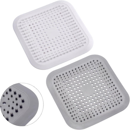 Lot de 2 filtres à cheveux avec ventouse pour douche et évier