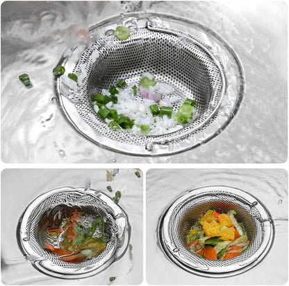 Grille filtre en inox pour évier de cuisine