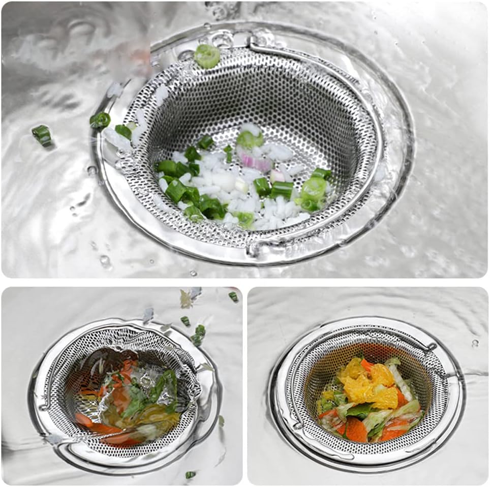 Grille filtre en inox pour évier de cuisine