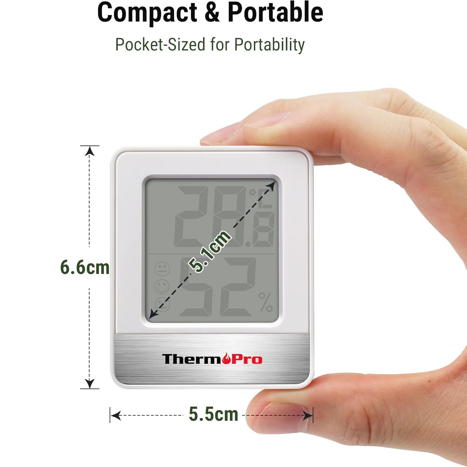 Hygromètre thermomètre numérique d'intérieur compact